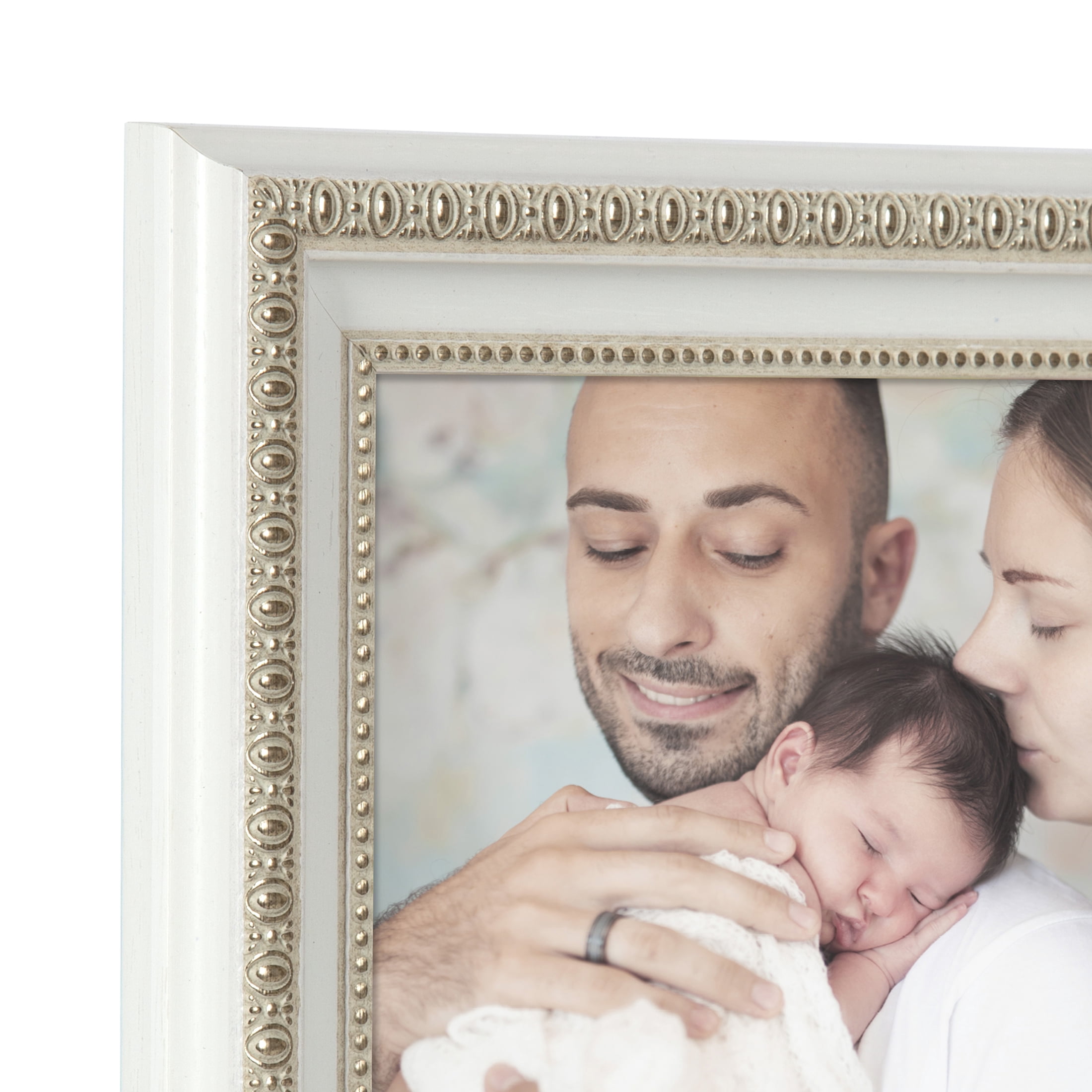 Mainstays 8x10 White Ornate Decorative Tabletop Picture Frame