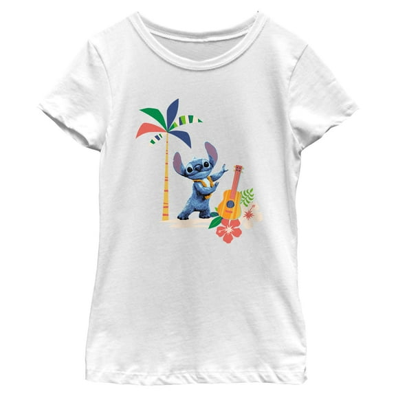 Girls Lilo & Stitch Tropical Dancing Stitch T Shirt