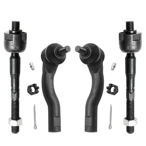 Detroit Axle - Front Inner and Outer Tie Rod Ends Replacement for 2010-2012 Ford Fusion 2.5L/3.0L - [2011-2012 Lincoln MKZ Hybrid] - 2010-2011 Mercury Milan