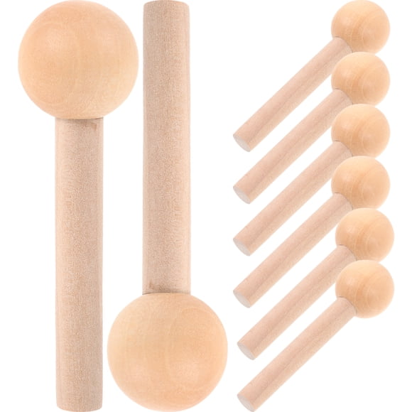 KAKOWELY 10pcs Wooden Pegs Wood Pegboard Pegs Wood Pegs Hooks for Wood Pegboard Wall Organizer,3.15X"X0.87"X0.87"