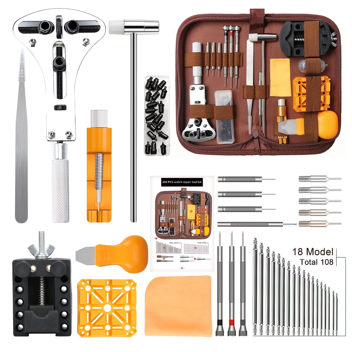 Details about   Watch Band Tool Kit Repair Link Pins Tool Band Holder Jewelry Accessories 139pcs 