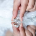 thumbnail image 6 of Rosec Jewels Vintage Inspired Lab Diamond Engagement Ring 1 Carat - EF-VS Grade, 10K White Gold, US 5.00, 6 of 9