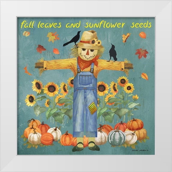 Phillips, Anita 20x20 White Modern Wood Framed Museum Art Print Titled - Sunflower Seeds