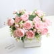 thumbnail image 4 of Simulación de decoración del hogar, ramo pequeño de rosas falsas, diseño de boda, simulación de 5 rosas persas, 4 of 6