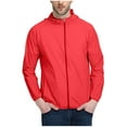 thumbnail image 2 of KeShDi Mens Jacket Men's Thin Sports Multi-bag Casual Loose Mountaineering Tooling Outdoor Long Sleeve Hooded Casual Outwear Jackets Red XL, 2 of 4