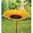 thumbnail image 4 of Regal Art & Gift Birdbath/Feeder Stake - Sunflower Glass 25" Garden Outdoor, 4 of 4