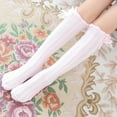 thumbnail image 2 of REDARER Girls' Knee-High Socks - Mesh Bow, Medium Height Stockings for School, 2 of 6