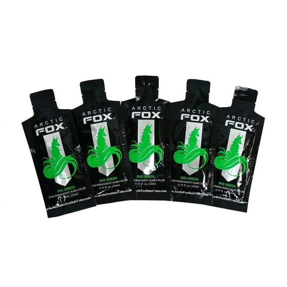 Arctic Fox Iris Green 5-Mini Pack Semi-Permanent Vegan Hair Dye Color