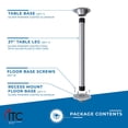 thumbnail image 5 of Manufacturers' Select Itc Rv Or Boat Table Leg System. Surfit 27"" Leg, Silver, Recessed Mount With Aluminum Floor And Table Bases, 5 of 5