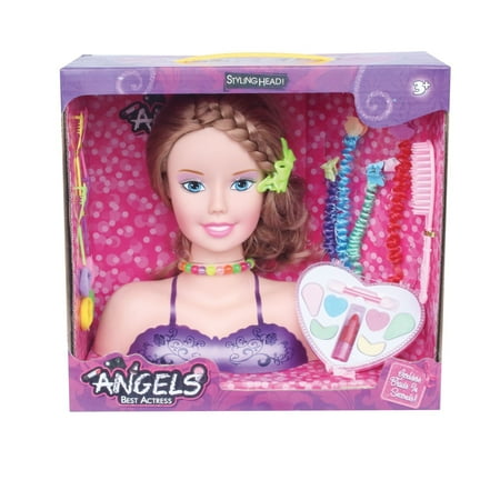 Pretty In Pink Princess Styling Head Playset W Ith Fashion Accessories - Purple
