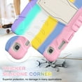 thumbnail image 4 of Shockproof Case for Samsung Galaxy Tab A 10.1 2019 Model SM-T510/T515, Kids Friendly Heavy Duty Rugged Hybrid Protective Tablet Cover with Kickstand, Colorful Pink, 4 of 8