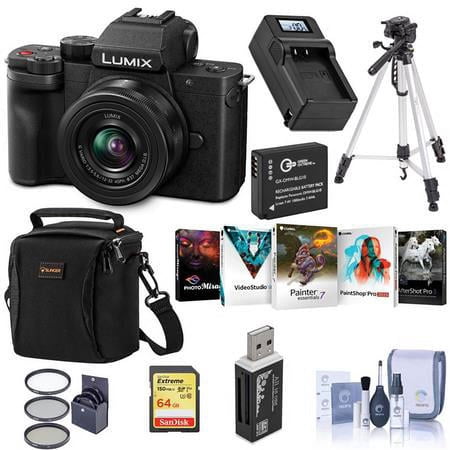 UPC: 0192223158092 | Lumix DC-G100 Mirrorless Camera Black with G Vario 12-32mm f/3.5-5.6 AS Lens – Bundle With 64GB SDHC Card  Soulder Bag  Spare Battery  Compact Charger  37mm UV Filter  PC Software  And More