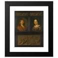 thumbnail image 2 of Pieter Cornelisz van Slingelandt 12x14 Black Modern Framed Museum Art Print Titled - Portraits of a Man and a Woman Framed with Two Ornamental Frieze Miniatures with Shell Motif and a Triumph of Amp, 2 of 5