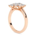 thumbnail image 4 of AFFY Halo Floral Style, 1.75 Carat (Ctw) Oval And Round Lab Created Moissanite Engagement Ring For Women In 14k Solid Rose Gold | VVS1 Quality Ring Size-9.5, 4 of 5