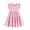Pink, variant on Arshiner Girls Dress Summer Flutter Sleeve Flared Tiered Swing Pleated Midi Cotton Casual Sundress with Pockets