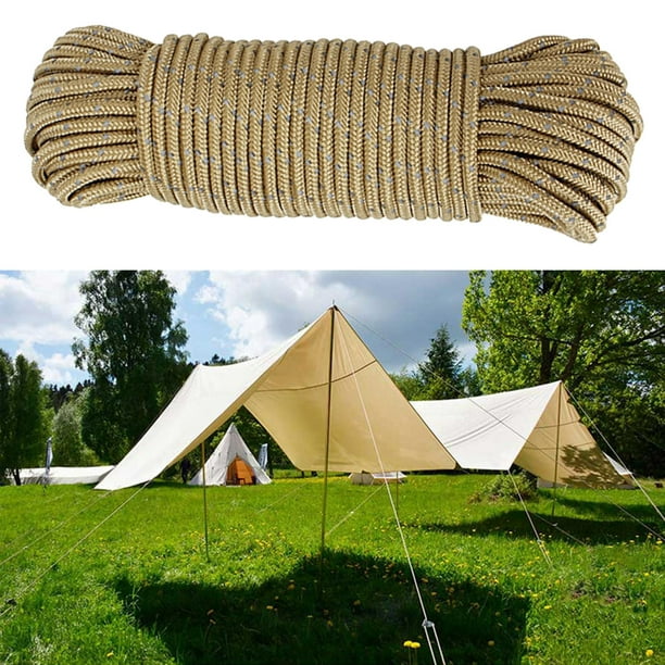 Bunblic High-Strength Reflective Cord Tent Guyline Rope , ,camping Rope Tarp Outdoor Packaging Survival Bracelets Handle Wraps Tools Other 20m
