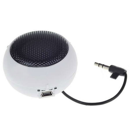 Wired Portable Universal Loud Speaker White Multimedia Audio System w Built-in Battery LPA for ZTE ZMax