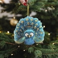 thumbnail image 2 of Hevirgo Peacock Christmas Tree Ornaments Cartoon Peacock Acrylic Hanging Decorations for Xmas Tree Car Holiday Decor, 2 of 7