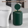 thumbnail image 5 of Automatic Motion Sensor Bathroom Trash Can with Lid, 3 Gallon Touchless Trash Bin, Smart Plastic Garbage Can Small Green Wastebasket for Toilet, Office, rv, Bedroom, Living Room, 5 of 14