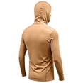 thumbnail image 4 of Men's UPF 50+ Sun Protection Hooded Shirt with Integrated Face Cover Long Sleeve Lightweight Rash Guard Shirts, 2XL, 4 of 4