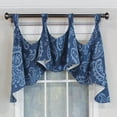 thumbnail image 2 of RLF Home Paisley Tab Window Treatment Valance 4" Top Tabs 50" x 20" Blue, 2 of 3