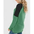 thumbnail image 2 of ANYJOIN Women's Casual Long Sleeve Tunic Tops Crew Neck Color Block Blouses, 2 of 4