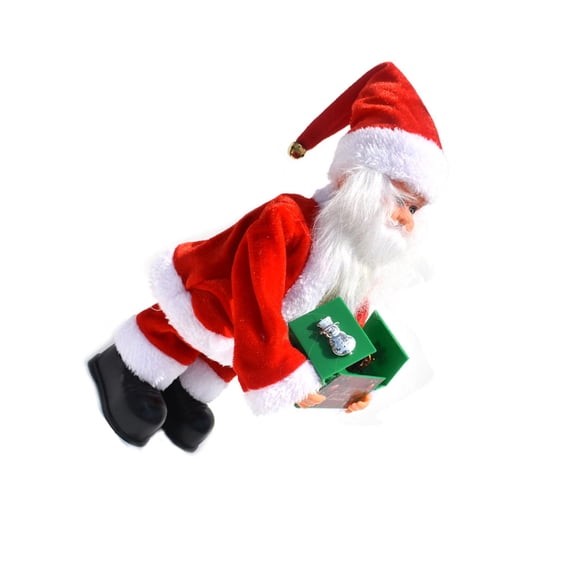 Matsuzay Decoración de Navidad, juguete de música eléctrica a pilas, Festival de Año Nuevo, comedor en casa, cafetería, adornos divertidos, regalos Kits de decoración para fiestas Caja azul Matsuzay HA069027-01B