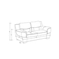 thumbnail image 3 of Black Leather With Kiln-dried Hardwood Frame For Build, 3-layer Foam Cushion, Stainless Steel Legs, Solid Brazilian Wood , Durability, Outer Shell, 3 of 6