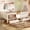 Beige, variant on URTR Queen Size Low Floor Bed with Safety Staircase, Built-in Storage Drawers and Bookshelves, High-Quality Safety Rails for Secure Sleep and Play, Light Natural
