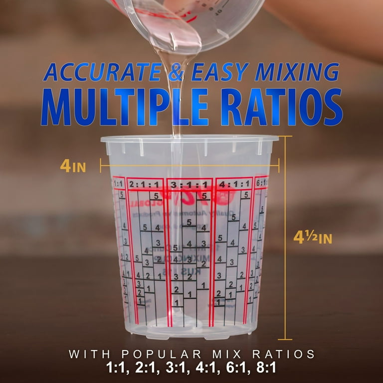 36-Pack Of 16 Oz  1 Pint  Paint &amp; Epoxy Mixing Cups With Calibrated Ratio