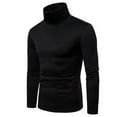thumbnail image 3 of Mode Polo pour Hommes Col Roulé Chandail Tricoté Hauts Chandail Blouse Chemise Hiver, 3 of 5