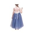 thumbnail image 1 of Girls Dress Blue Lace Tulle Hollow Back Halter Dance Princess Formal 5 Years, 1 of 6