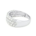 thumbnail image 2 of 1 1/2 ct. t.w Round Cut Lab Created Moissanite Diamond 3-Row Half Eternity Anniversary Band Ring For Women In 10K Solid White Gold (G-H Color, VVS1 Clarity, 1.50 Cttw)-9, 2 of 8