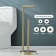 thumbnail image 3 of Portarrollos de papel higiénico independiente - Soporte para portarrollos de papel higiénico con almacenamiento - Dispensador de papel higiénico con reserva - Oro cepillado - Acero inoxidable, 3 of 5