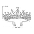 thumbnail image 5 of Wedding Tiara Crystal Crown With Rhinestone Wedding Headband Comb For Bridal Crown Wedding Proms Pageants Princess Parties Birthday, 5 of 5