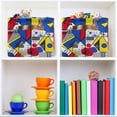 thumbnail image 6 of Yayeee Canvas Storage Basket with Handles for Shelves Fabric Bins Closet Organizer, Yelllow Simple Shapes, 6 of 8
