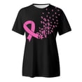 thumbnail image 4 of GDREDA Womens Printed Short Sleeve O Neck T Shirt Top Blouse Tech Stretch, 4 of 5