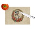 thumbnail image 4 of Dalmatian Christmas Flowers Glass Cutting Board 12 in x 15 in, 4 of 5