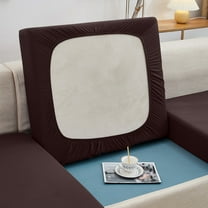 Rosnek Stretch Sofa Seat Cushion Cover Solid Color Couch Slipcover Furniture Protector