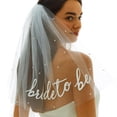 thumbnail image 1 of Velo TWPER Bride to Be blanco con perlas para despedida de soltera, 1 of 7