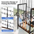 thumbnail image 3 of Fishing Rod Holders  Fishing Pole Holder for Garage  Fishing Rod Rack Stores Fishing Rods  Rolling Fishing Rod Organizer Rustic  and, 3 of 6