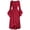 Red women's off shoulder maxi dress a1, variant on Women's Summer Off Shoulder Bell Sleeve Maxi Dress High Low Ruffle Boho Flowy Long Casual Party Dresses for Beach Wedding Clothes, Brown 2XL