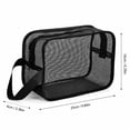 thumbnail image 2 of Toiletry Bag, White Mesh Portable Handheld See Through Organizer, 1 Pack Lightweight Travel Shower Makeup Storage Pouch for Men Gym Vacation Bathroom Trip Personal Care Supplies Arrangement, 2 of 5