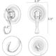 thumbnail image 5 of 4 paquetes de ganchos con ventosa, fuerte poder de succión, plástico duro transparente, extraíble y reutilizable, antiagua caliente para ducha, baño, vidrio, puerta, ventanas, cocina, 5 of 8