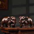thumbnail image 4 of Large pair of ebony carved elephant figurines, solid wood elephant decorations for living room, housewarming, business opening, and other auspicious purposes., 4 of 4