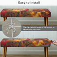 thumbnail image 5 of Whosucclay Cardinal Maple Leaf Print Stretch Dining Bench Cover, Waterproof Anti-Dust Removable Slipcover for Living Room, Bedroom, Kitchen Washable Bench Seat Protector Cover, 5 of 7