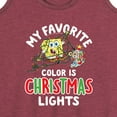 thumbnail image 3 of SpongeBob SquarePants - My Favorite Color Is Christmas Lights - Women's Racerback Tank Top, 3 of 6