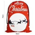 thumbnail image 6 of Tnobhg 70x50CM Christmas Drawstring Gift Bag Santa Elk Sleigh Large Capacity Heavy Duty Reusable Party Favor Holiday Gift Present Grocery Packaging Sack, 6 of 8