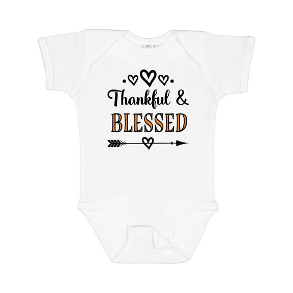 Inktastic Thanksgiving Greeting Thankful Blessed Girls Baby Bodysuit