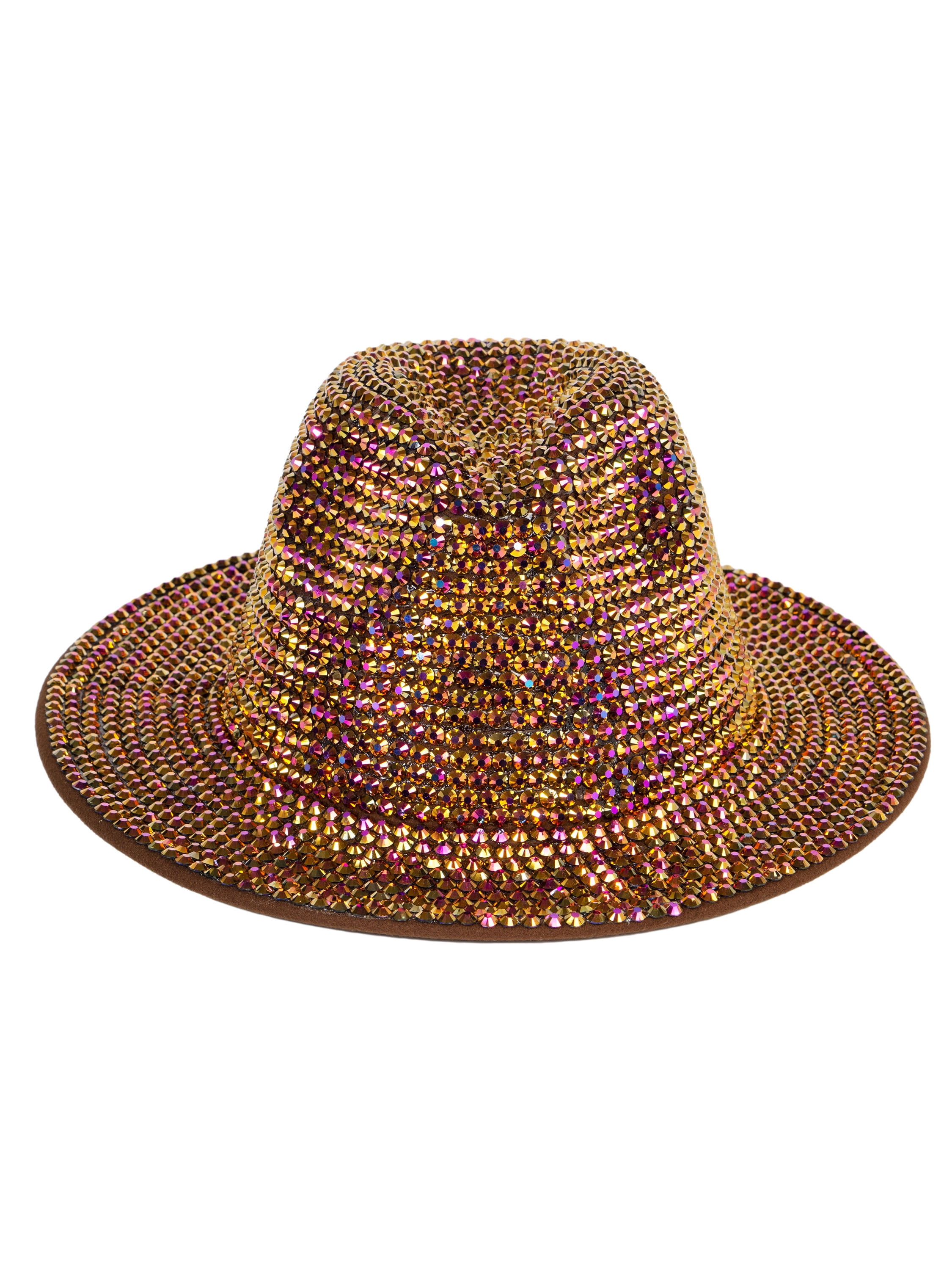 Top Headwear Fashion Bling Rhinestone Studded Wide Brim  display picture 1